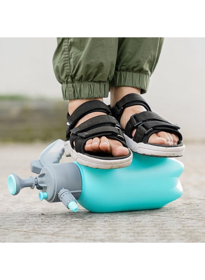 GUDOO عبوة رذاذ يدوية للحدائق بسعة 2 لتر. تحتوي على فوهة قابلة لضبط تدفق الماء. مناسبة لري النباتات والعشب في الحدائق المنزلية. لون أزود. خفيفة الوزن وسهلة الاستخدام. - Image 2