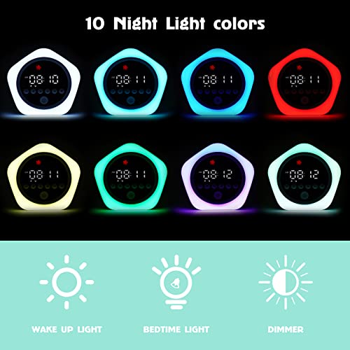 ANNNGUL Kids Alarm Clock, Ok to Wake Clock with Green Light Red Light, Toddler Sleep Training Clock for Children - Image 3