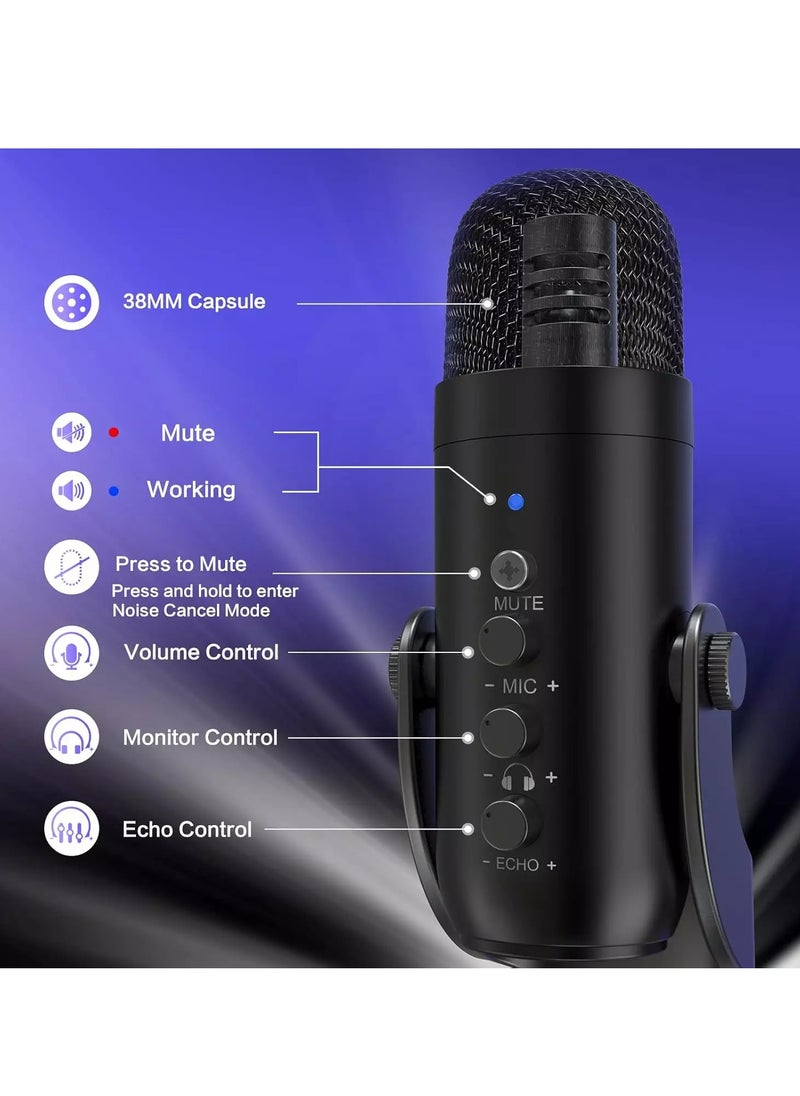 ZealSound - USB Microphone,Condenser Computer PC Mic,Plug&Play  Microphones - Image 1