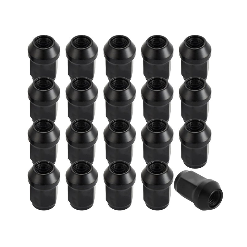 HZEL M12x15 Car Bulge Acorn Lug Nuts 20PCS Carbon Steel Closed End Automotive Lug Nut Vehicle Wheel Nut Replacement Accessories Compatible with Lacrosse Equinox Impala Black - Image 2