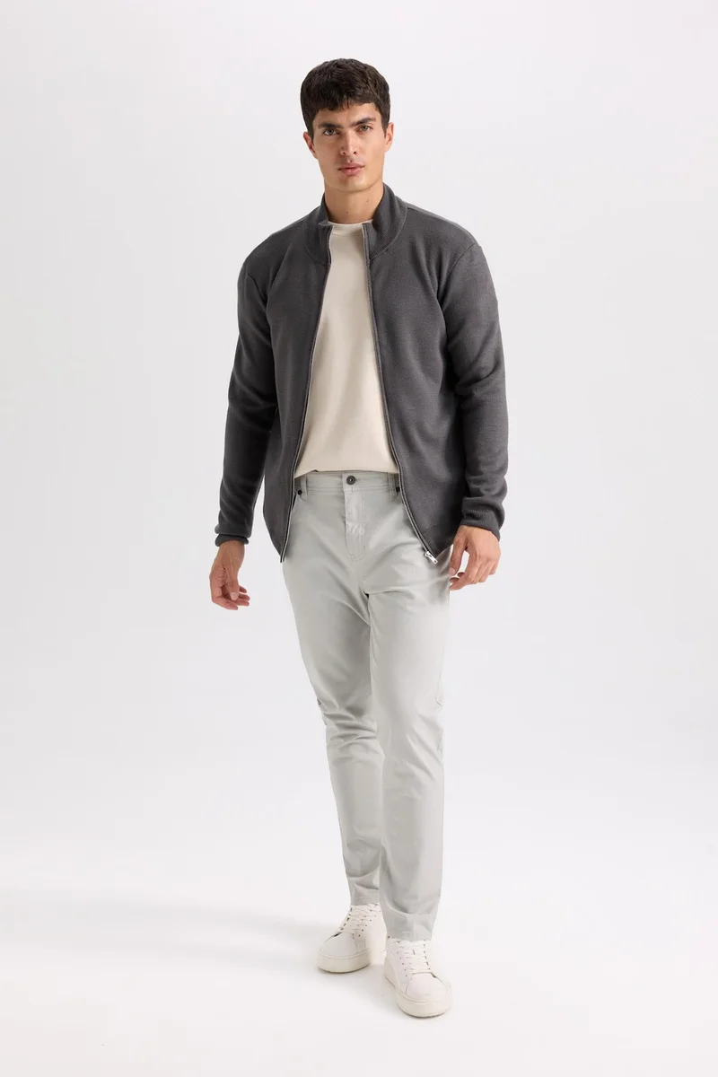 ديفاكتو Slim Fit Super Skinny Leg Gray Chino Pants