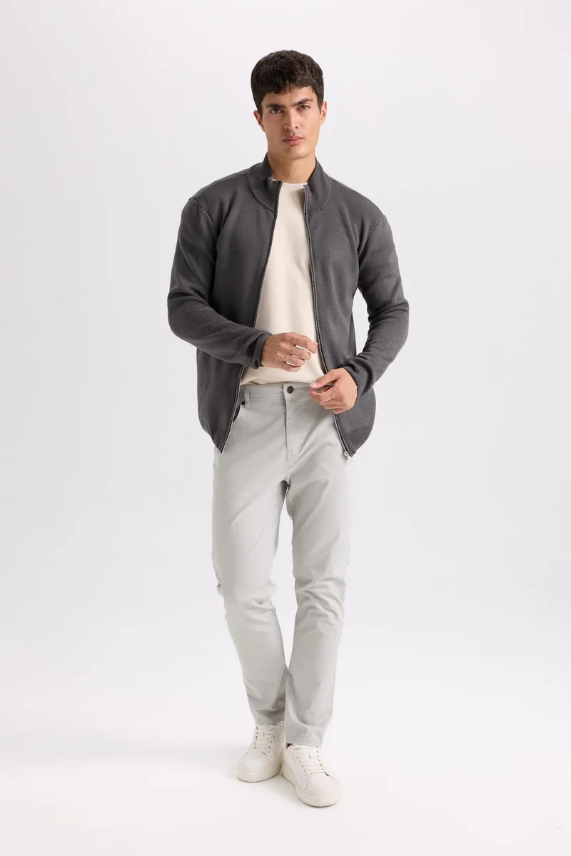 ديفاكتو Slim Fit Super Skinny Leg Gray Chino Pants