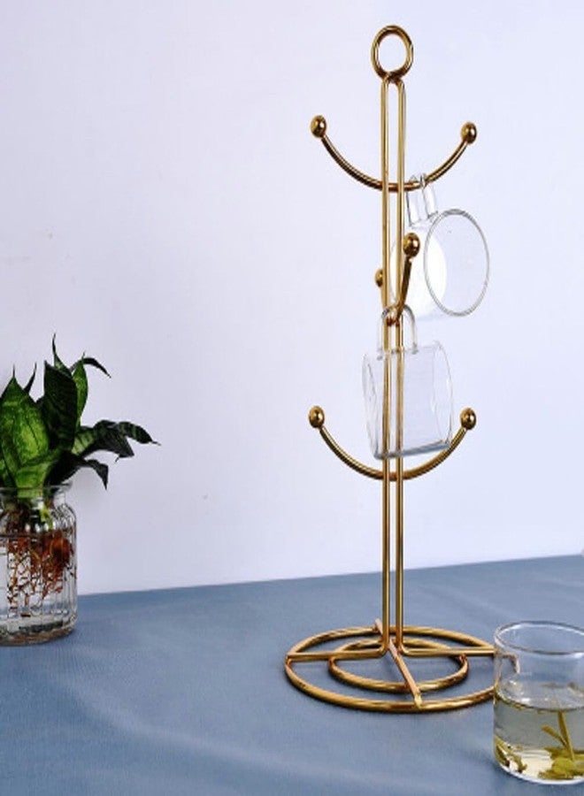 Luxshiny Tree Shape Hanging Cup Holder - Gold Coffee Mug Rack for Easy Drying and Stylish Home D Cor - Image 5