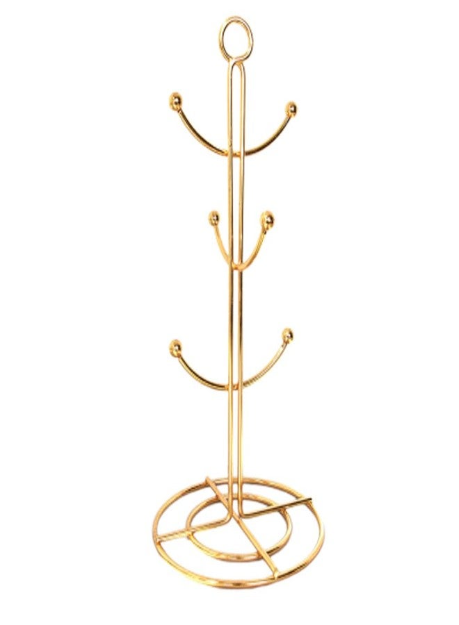 Luxshiny Tree Shape Hanging Cup Holder - Gold Coffee Mug Rack for Easy Drying and Stylish Home D Cor - Image 1
