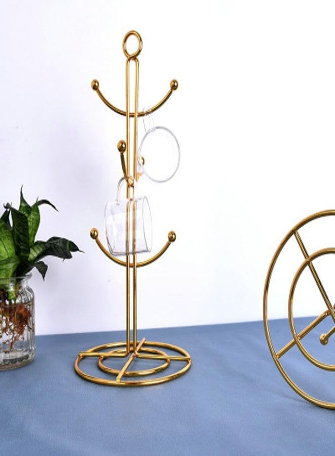 Luxshiny Tree Shape Hanging Cup Holder - Gold Coffee Mug Rack for Easy Drying and Stylish Home D Cor - Image 2