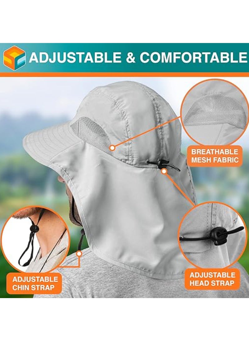 Scrolls Women/Men Hiking Sun Hat Summer Hat Mountaineering Big Eaves Fisherman Hat Summer Travel Sunscreen Hat Outdoor Sun Hat, Wide Brim Perfect Fit Ponytail Hole Quick-Drying Lightweight  - Image 4