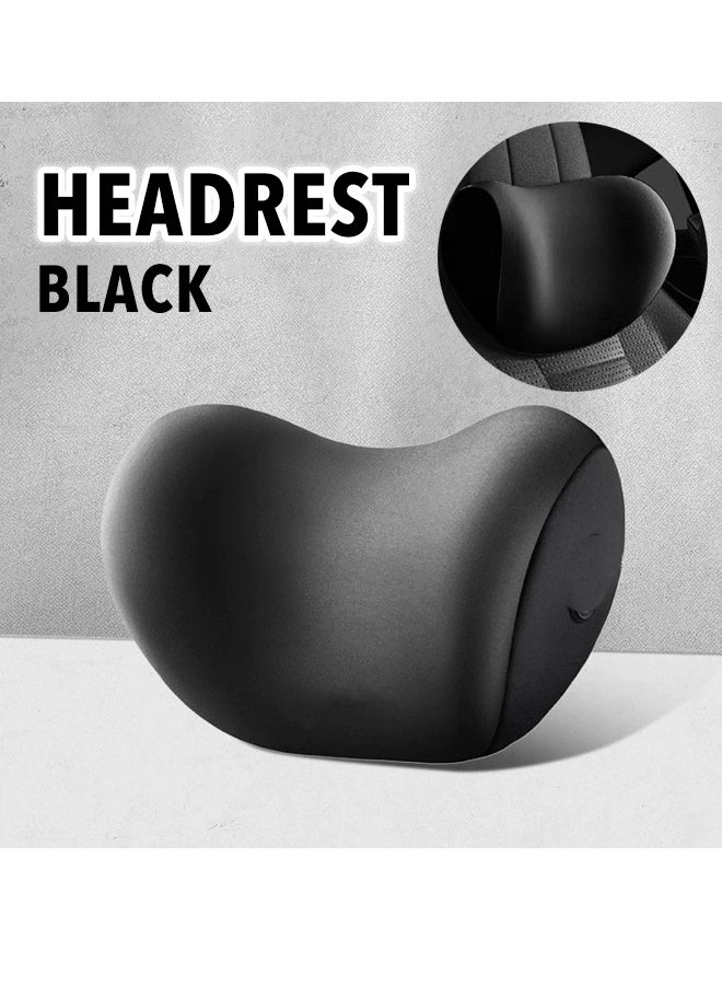 Car Seat Neck Pillow Ergonomics Durable Neck Pillow Car Neck Support Relieve Neck Pain Adjustable Comfortable Good Breathability Anti Static Technology Fabric Driving Headrest Pillow Car Seat Neck Pillows, for Long Sitting Sciatica Pain Relief Improve Posture Black - Image 1