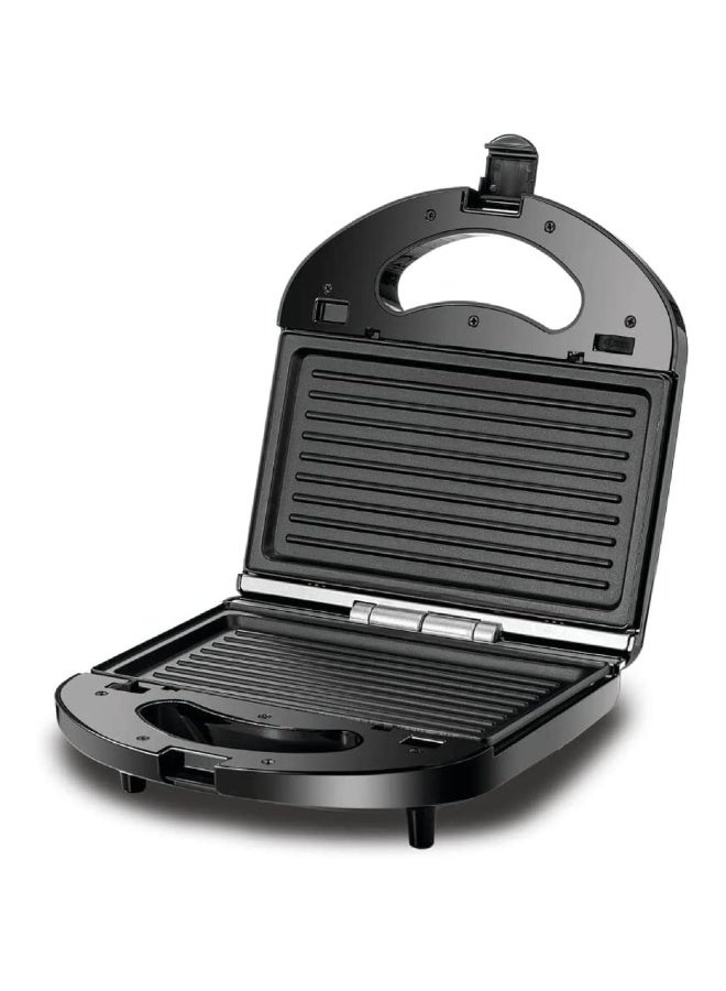 Silver Love Waffle & Sandwich Maker 750W with Non-Stick Grill Plates, Model ET-3102, Black - Image 4