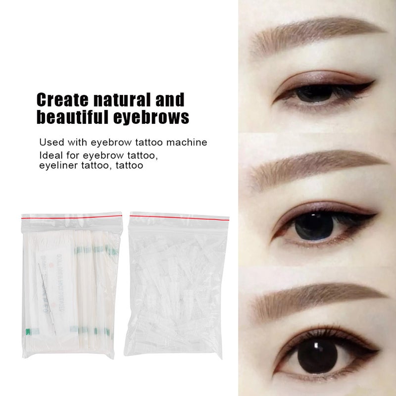 50Pcs Disposable Fog Eyebrow Permanent Eyeliner Lip Tattoo Microblading Needle   Needle Cap 3RL - Image 2