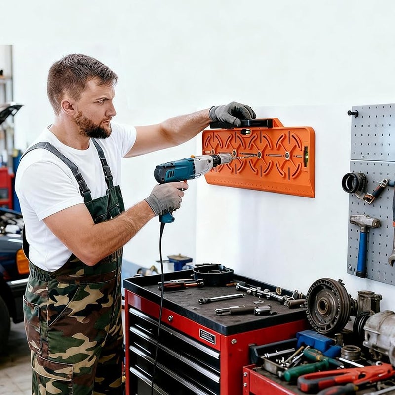 Outlet Box Cutting Drilling Template with Spirit Level for Electricians Homeowners Handymen - Image 3