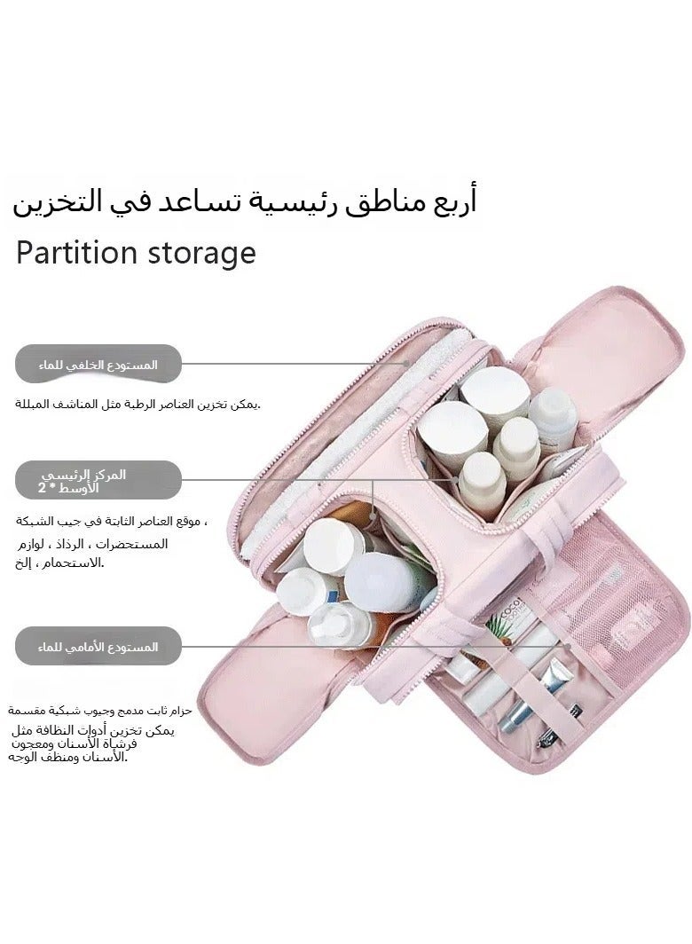 Multi-functional Toiletry Bag Portable Lightweight Padded Travel Storage Oversized Cosmetic Bag Classified Multi-layer Bag - Image 3