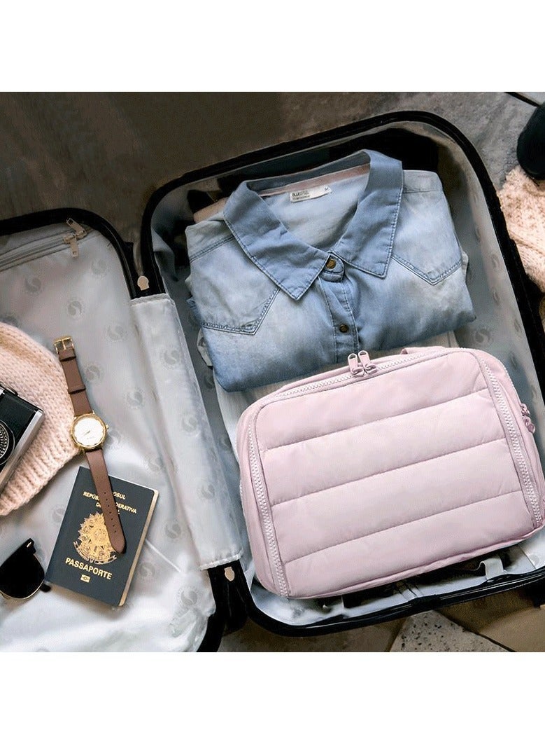 Multi-functional Toiletry Bag Portable Lightweight Padded Travel Storage Oversized Cosmetic Bag Classified Multi-layer Bag - Image 4