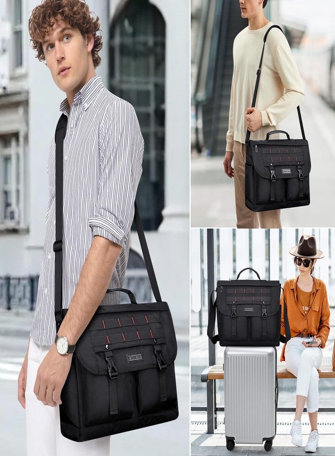 WITZMAN Messenger Bag for Men Crossbody Large Lightweight Satchel Bag Nylon Shoulder Bag with 15.6 inch Laptop（B701 Classic Black） - Image 2