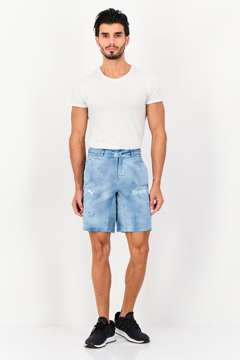 Puma x AMG Petronas Men Sportswear Fit Outdoor Shorts, Sage Blue - Image 2