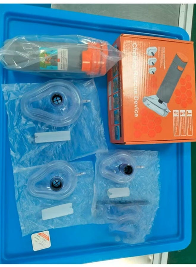 Neutral Fifth Generation - Automatic Heimlich First Aid Device for Children and Adults, including large, medium and small-sized masks, respiratory training apparatus, portable high-suction domestic first aid kit, and paediatric anti-choking training mask (grey). - Image 1