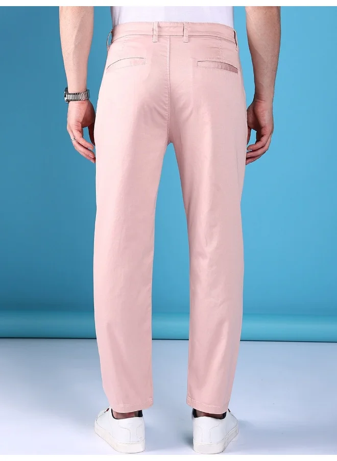 شركة المرآب الهندية Rose Smoke Men Slim Fit Casual Solid Regular Chinos