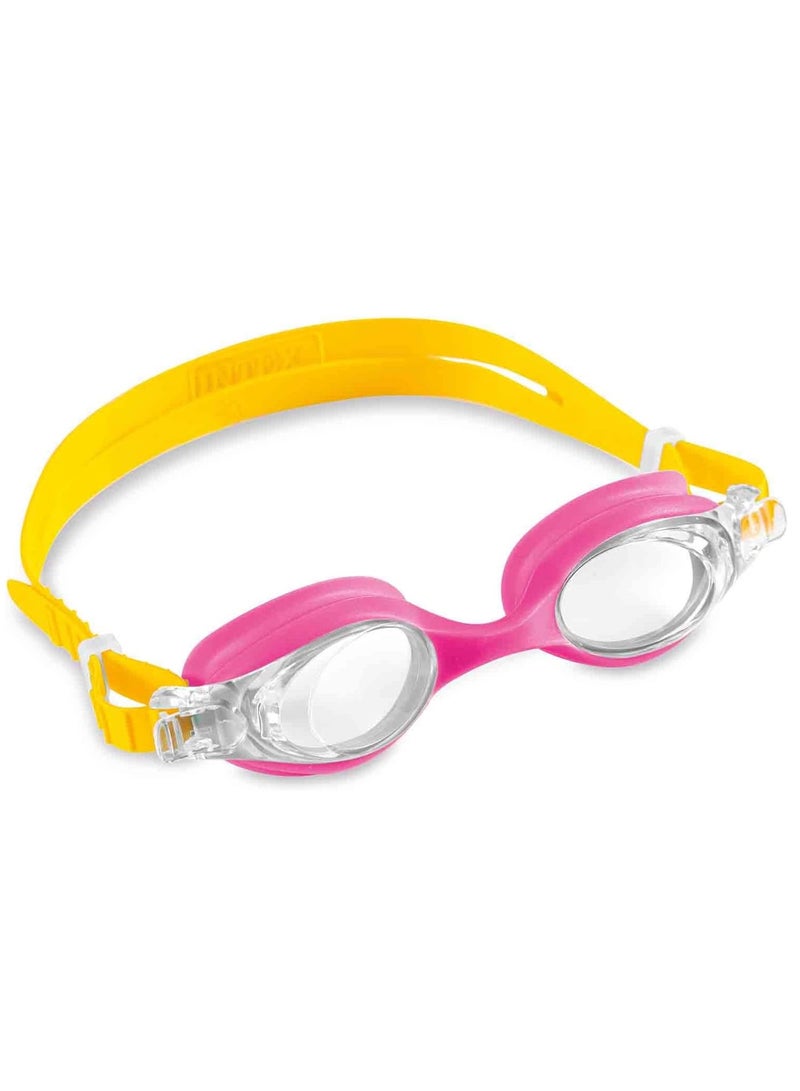 انتكس مجموعة نظارات السباحة للأطفال مكونة من قطعتين من البولي كربونات والسيليكون المتين، متعددة الألوان، للأعمار من 3 سنوات - Image 2