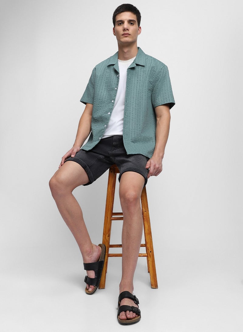 Dennis Lingo Sage Green Casual Shirt for Men, Regular Fit - Image 2