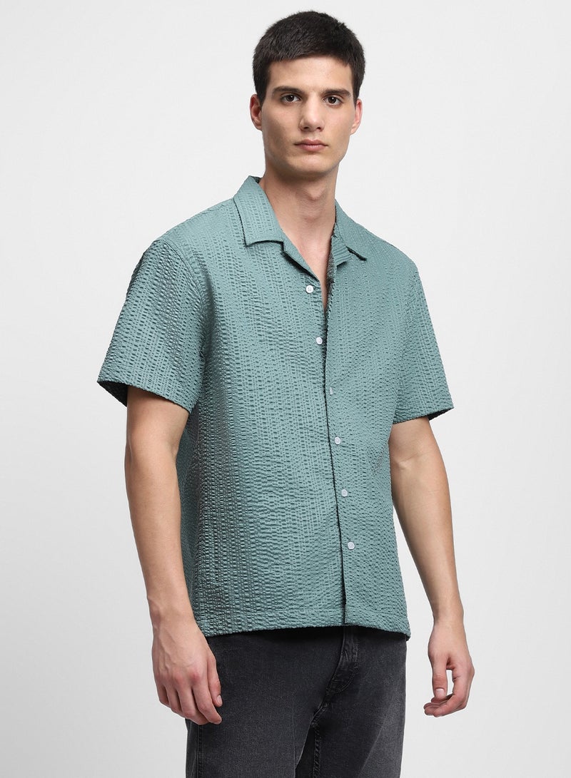 Dennis Lingo Sage Green Casual Shirt for Men, Regular Fit - Image 5