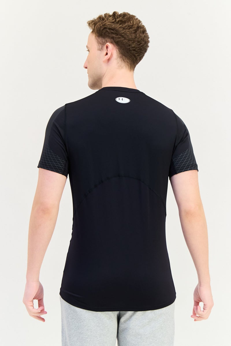 UNDER ARMOUR Men Sportswear Fit Short Sleeve Training T-Shirt, Black - Image 3
