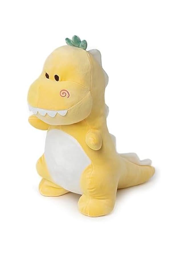 هوكور لعبة حيوانات محشوة على شكل ديناصور للاطفال، العاب ديناصور محشوة لطيفة من القطيفة الناعمة للاولاد والبنات والاطفال الصغار (اصفر، 30 سم) - Image 1