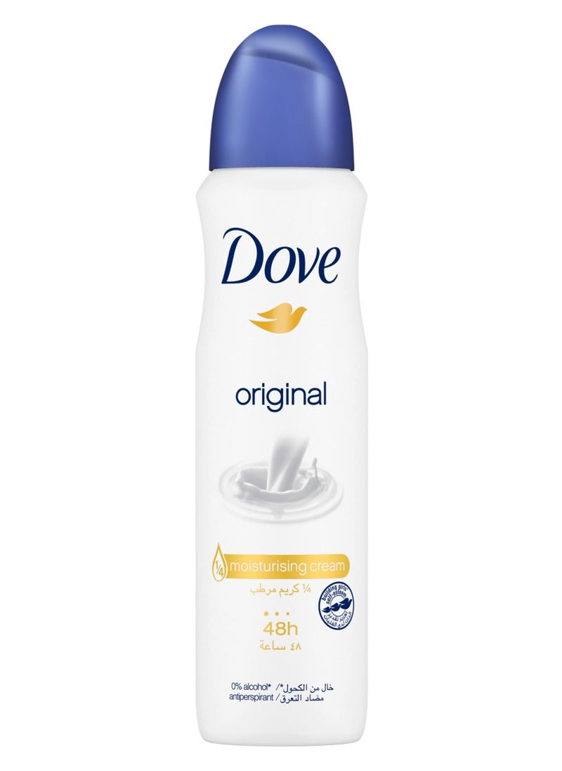 Dove Women Antiperspirant Deodorant Spray Original 150ml  - Image 1