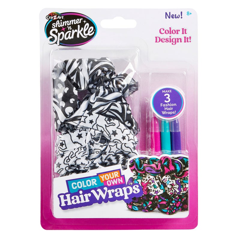 Cra-Z-Art Shimmer N Sparkle Color Your Own Hair Wraps - Image 1
