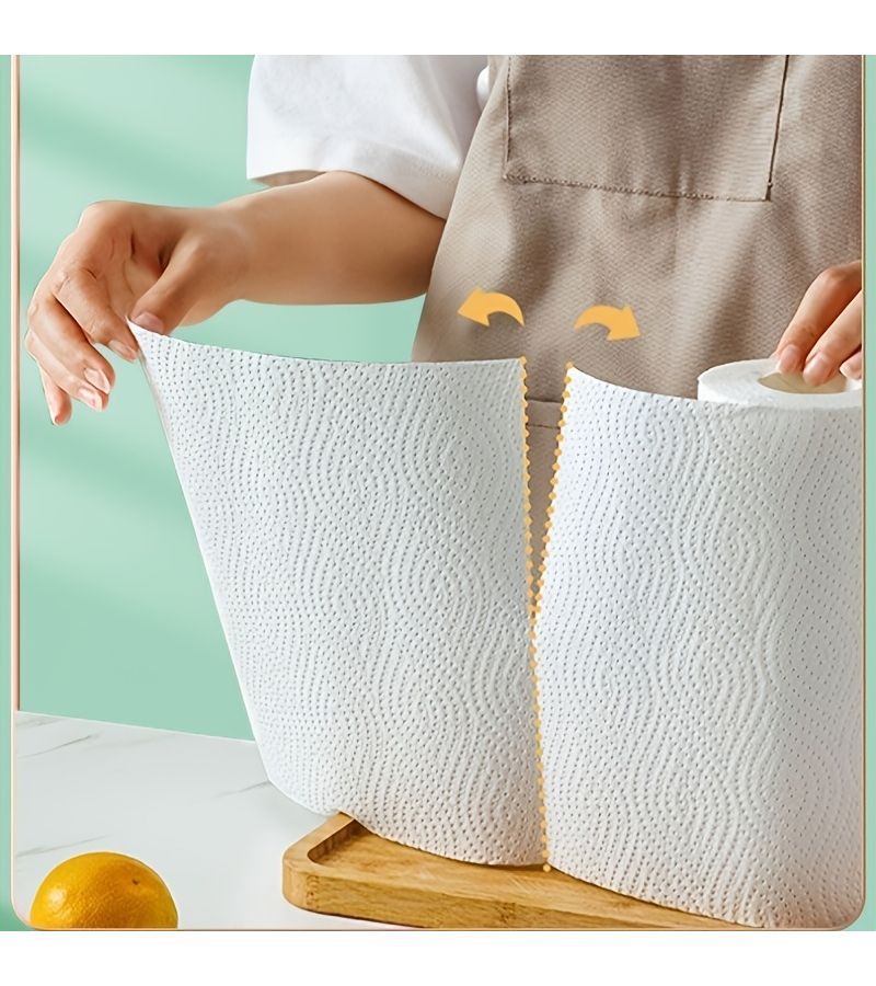 1 Roll Disposable Cleaning Cloths Absorb Oil Lock Moisture Kitchen Home Use - Image 1