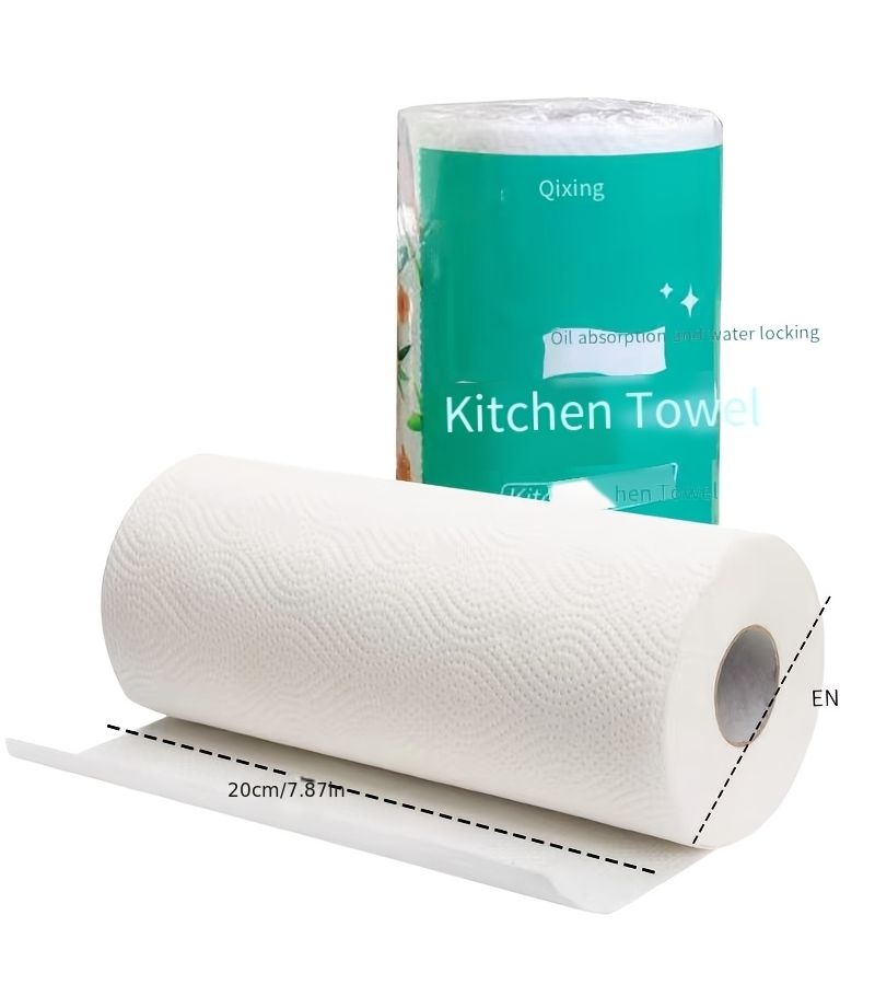 1 Roll Disposable Cleaning Cloths Absorb Oil Lock Moisture Kitchen Home Use - Image 3