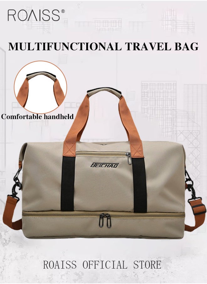 roaiss Multi Functional Large Capacity Carry on Luggage Bag Wet and Dry Separation Shoe Compartment Gym Bag Suitcase with Perfect for Short Business Trips and Travel  - Image 2