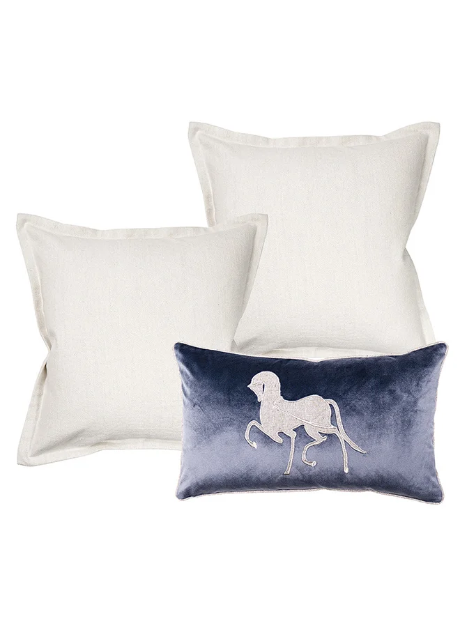 KNOT HOME Cushion Set (With Filler) Brent Bundle Pillow Knot Home Cover Case with Fillers for Modern Sofa Contemporary Living Room Bedroom and Office Soft Filling Washable