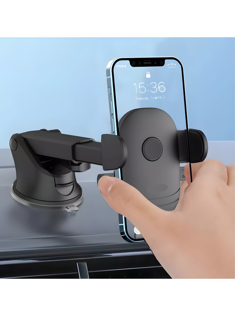 EarldomEH145 Car Phone Holder with 360° Rotation and Strong Attachment - Suitable for All Cars - Black - pzsku/Z08B3FDC9DD0F8E9F8399Z/45/1741078743/cecb2bf4-6327-458a-a4e8-63ad2cc3d269