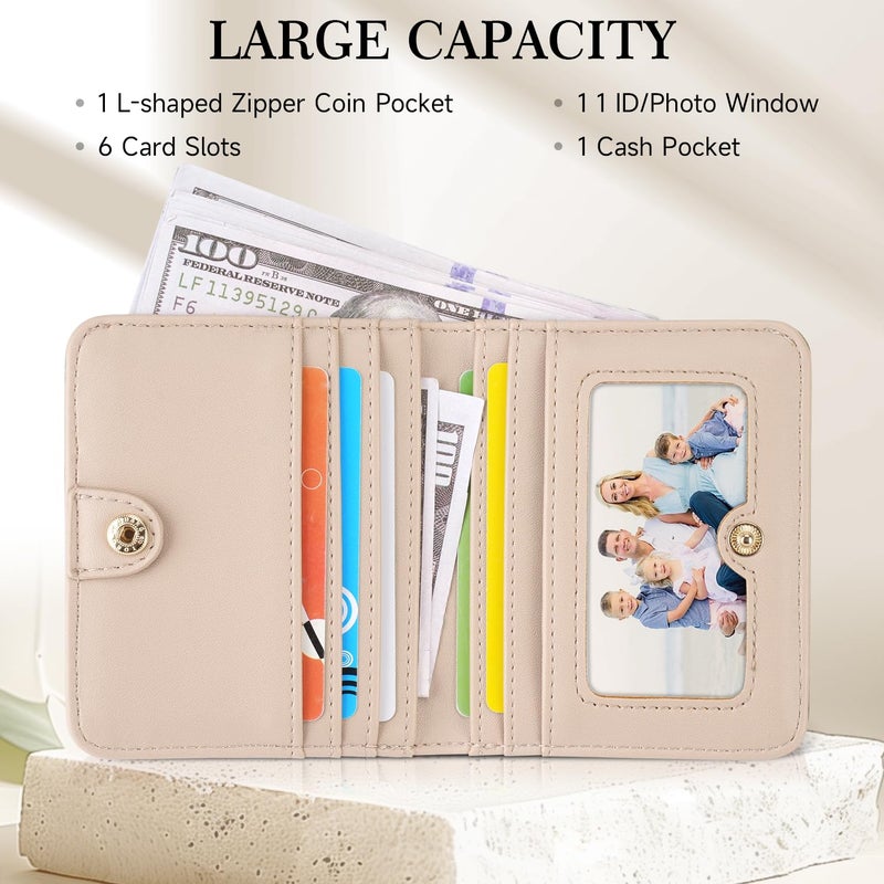 VIMUTI Womens Wallet,Slim Small Wallet Women RFID Bifold Compact Wallets for Women 3D Embossed Leather Wallet with ID Credit Card Holder Zipper Coin Pocket Green - Image 4