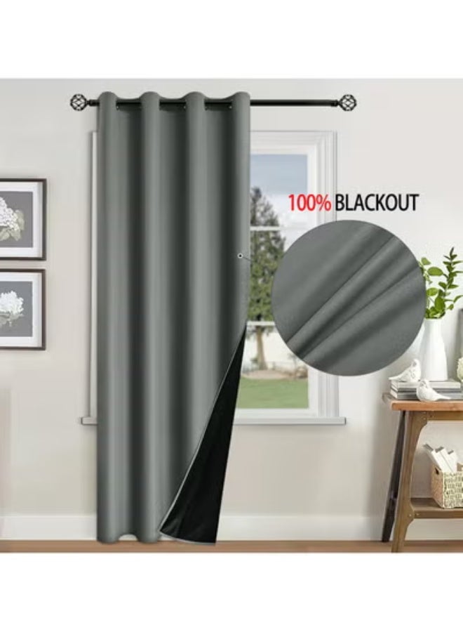 DUNISO 1 Panels 100% Blackout Curtains, Heat Insulation Curtain, Easy to install, Privacy Protection, Grommet Light Blocking Blackout Drapes Suitable for Various Room Types - Image 1