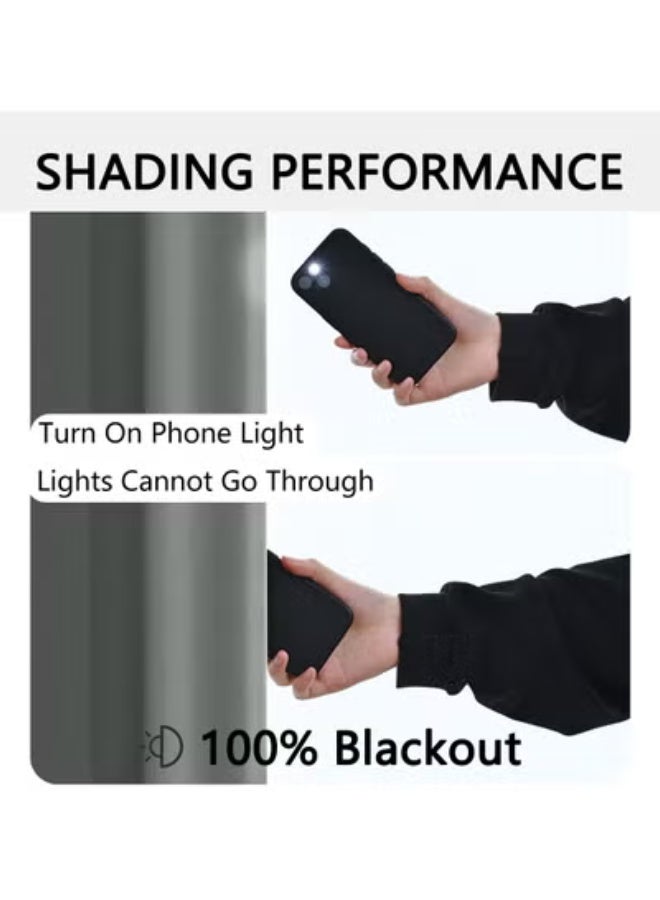 DUNISO 1 Panels 100% Blackout Curtains, Heat Insulation Curtain, Easy to install, Privacy Protection, Grommet Light Blocking Blackout Drapes Suitable for Various Room Types - Image 3