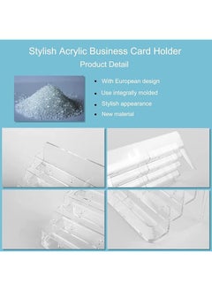 X spring Acrylic Business Card Holder 8 Pocket Business Card Holder Stand With 4 Tier Acrylic Business Card Standfor Desk Exhibition Clear Business Card Holderfor Restaurant Home And Office  - Image 3