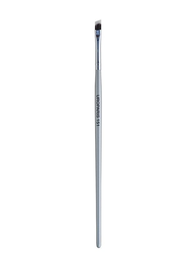 UROPARIS 151 Eye Brush For Makeup | Eyeliner and Eye Shadow Brush with Synthetic Hair | Wooden Handle, Brass Accents - Silver (1 Piece) - Image 1
