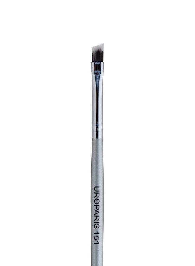 UROPARIS 151 Eye Brush For Makeup | Eyeliner and Eye Shadow Brush with Synthetic Hair | Wooden Handle, Brass Accents - Silver (1 Piece) - Image 2