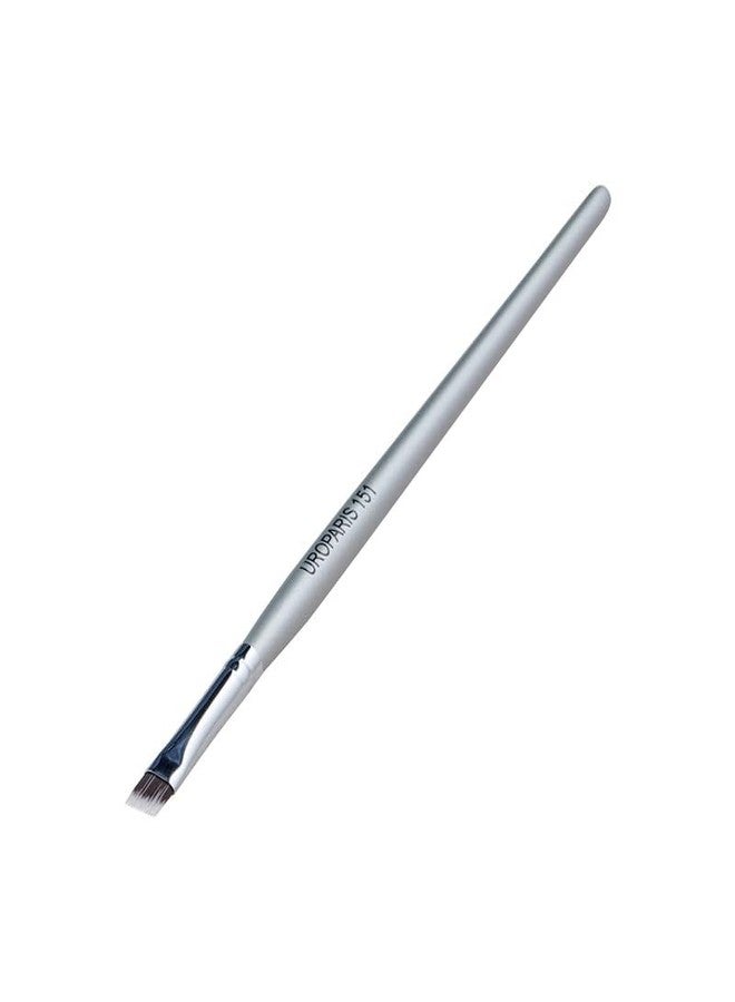 UROPARIS 151 Eye Brush For Makeup | Eyeliner and Eye Shadow Brush with Synthetic Hair | Wooden Handle, Brass Accents - Silver (1 Piece) - Image 3