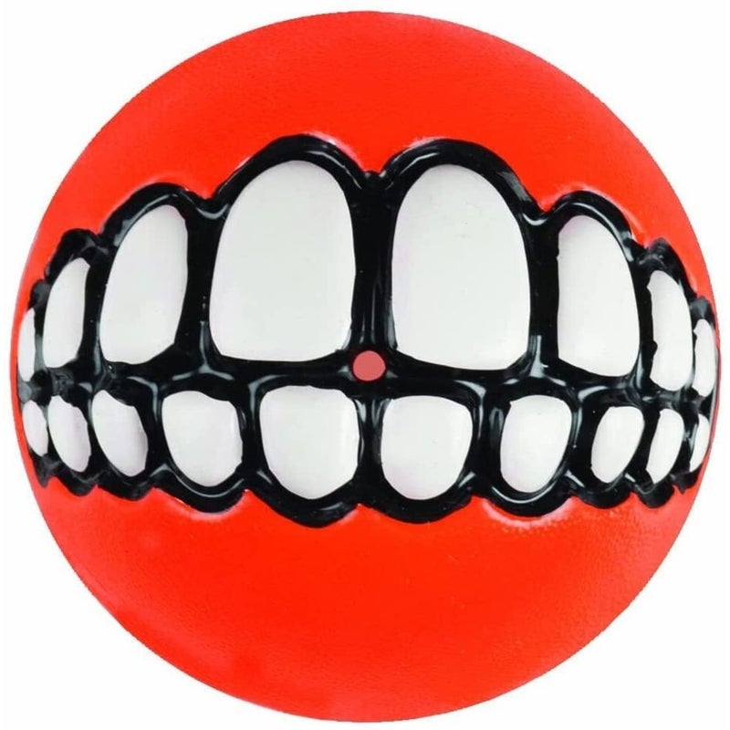 Rogz Fun Dog Treat Ball in various sizes and colors, Medium, Orange - Image 1