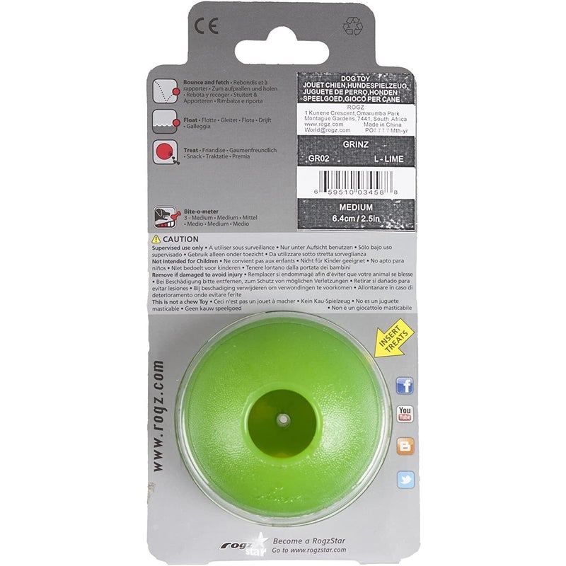 Rogz Fun Dog Treat Ball in various sizes and colors, Medium, Orange - Image 5