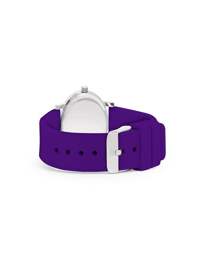 Speidel Women’s Purple Scrub Pee Watch for Medical Professionals Easy to Read Small Face, Luminous Hands, Silicone Band, Second Hand, Military Time for Nurses, Students in Scrub Matching Colors - Image 2