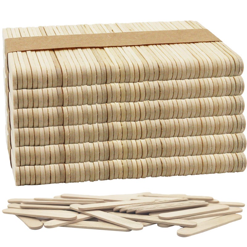 OWLKELA 300PCS Mini Lollipop Sticks 25 inch Wood Craft Sticks Lolly Sticks for Home and School Crafts Lollipop Sticks Popsicle Sticks Ideal for Arts and Handwork Classroom Art Supplies
