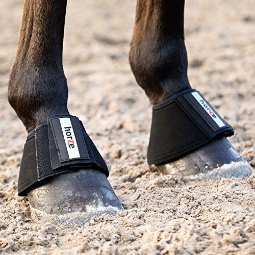 Horze All Purpose Bell Boots - Black - XL - Image 2