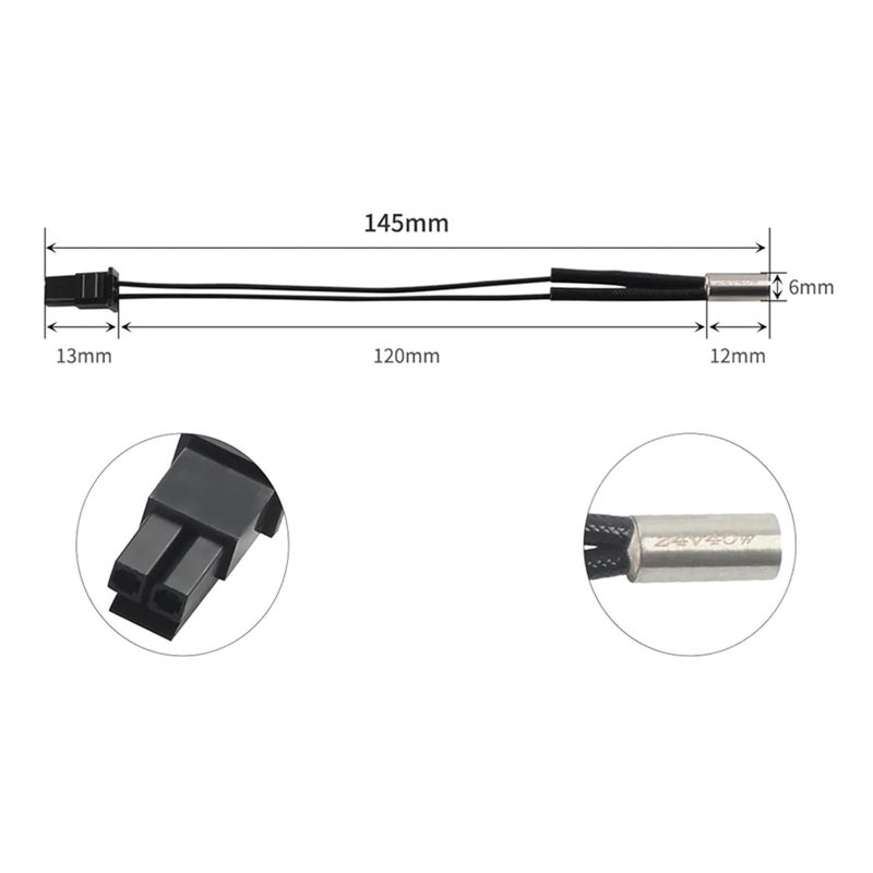 MK4 3D Printer 24V 40W Cartridge Heater Heating Tube Rod Extruder Kit Mix Color - Image 5