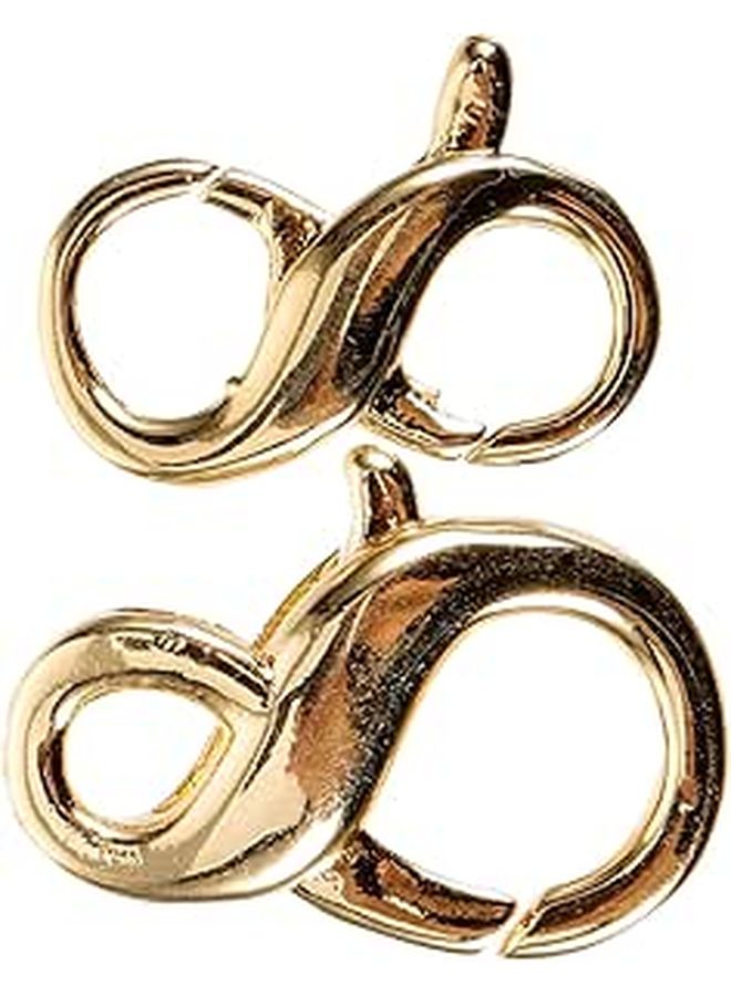 2pcs Gold Heart Elephant Lobster Clasp Jewelry Making Accessories for Necklaces Bracelets - Image 1