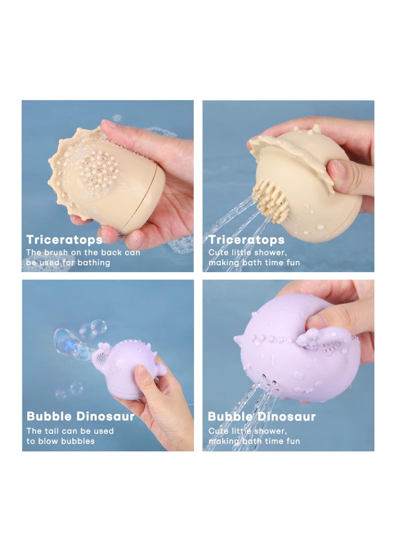 Excefore Bath Toys for Toddlers Age 1-3,Squeezable Dinosaurs Bathtub Toys, Mold Free Silicone Baby Bath Toys for Infants 6 12 18 Months, Baby Shower Toys - Image 4