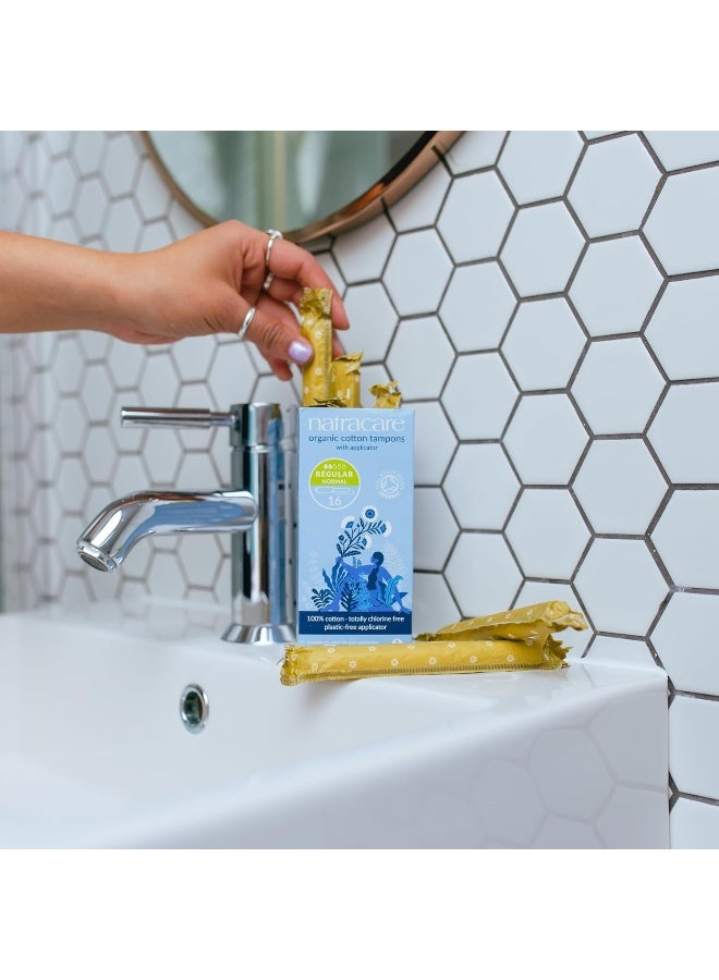 NATRACARE Organic Regular Tampons with Applicator 16 Count Pack of 3 - Image 5