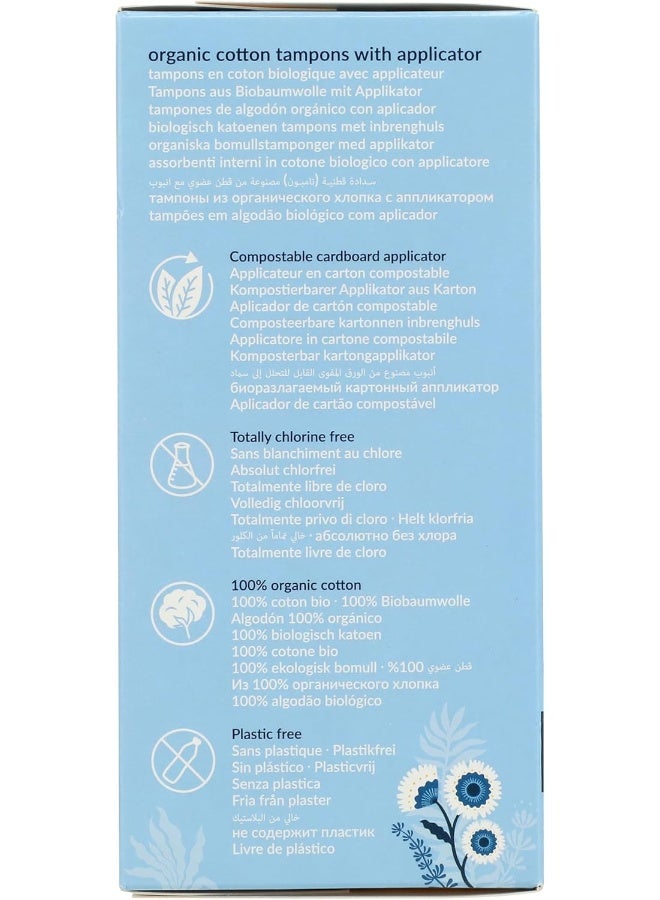 NATRACARE Organic Regular Tampons with Applicator 16 Count Pack of 3 - Image 2