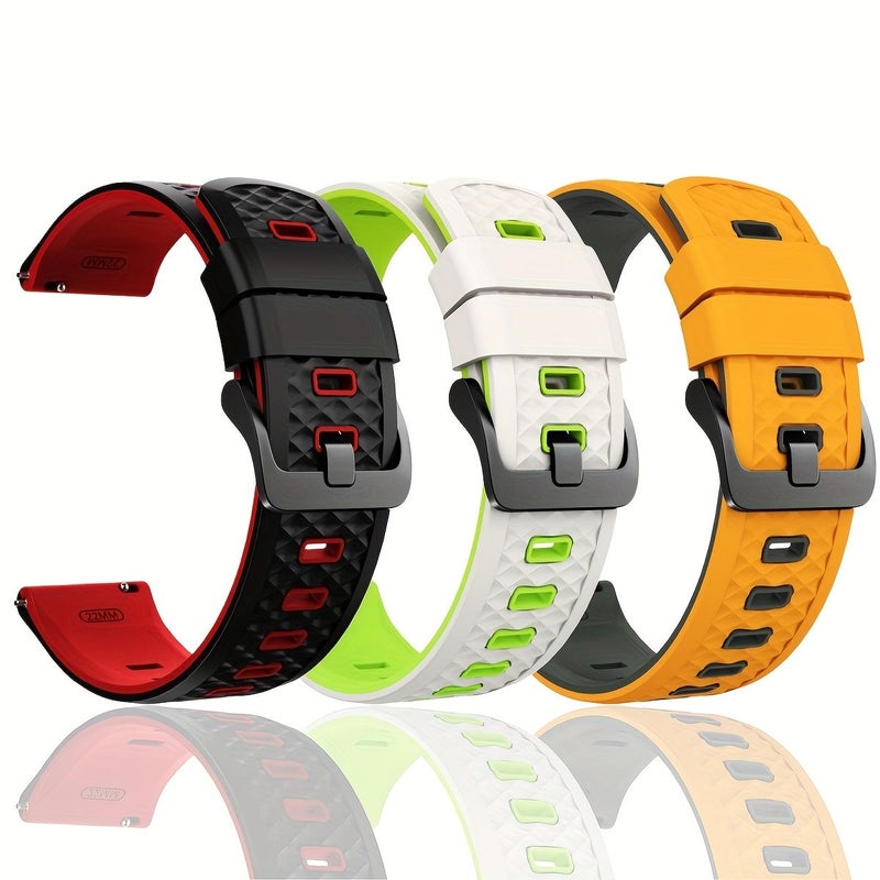 22mm White Blue Two Tone Watch Band for Huawei GT Smartwatch - Image 5